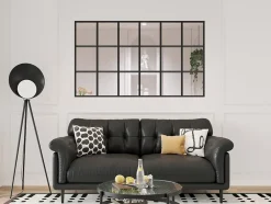 Vente-unique Verrière style orangerie en aluminium thermolaqué - 180x105 cm - Noir - ORANSA