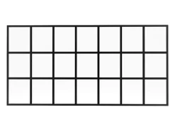 Vente-unique Verrière style orangerie en aluminium thermolaqué - 210 x 105 cm - Noir - ORANSA