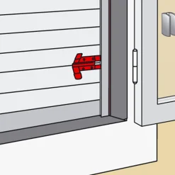 Verrou anti-soulèvement pour volet roulant en acier zingué Afbat – 2 pièces-Afbat - Tb Industrie Sas Online