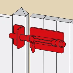 Verrou de box + gâche D8 Acier zingué Afbat-Afbat - Tb Industrie Sas Best