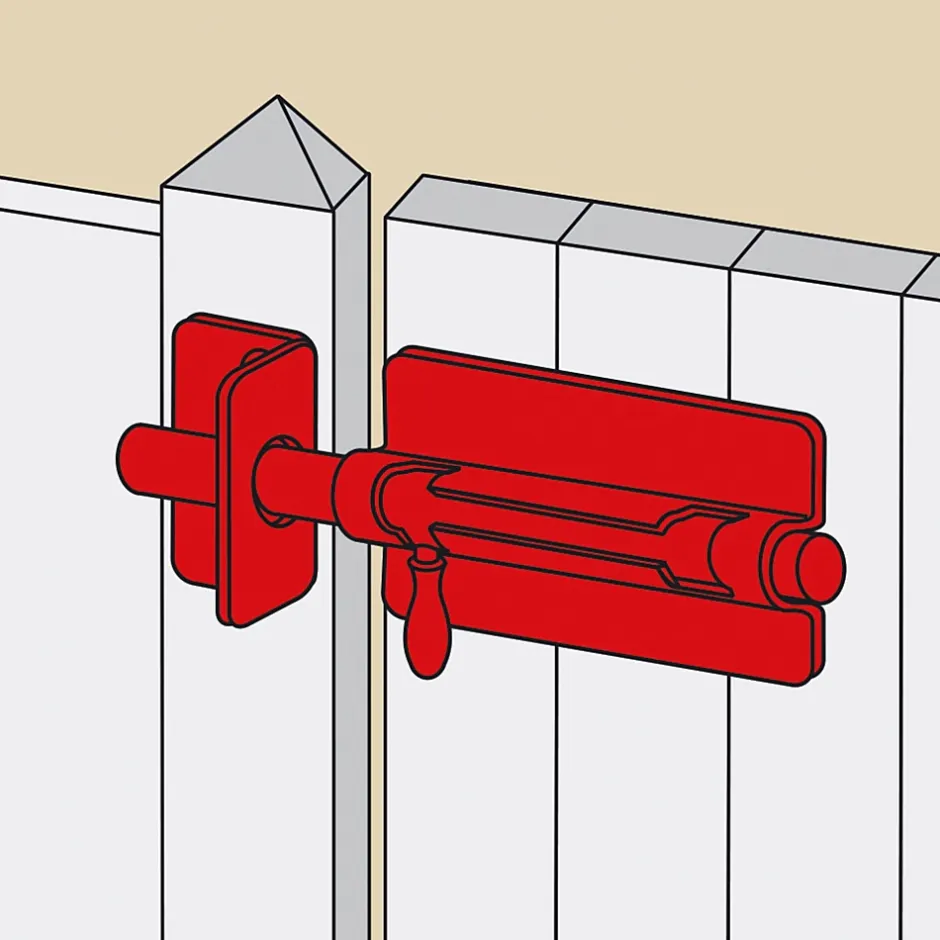 Verrou de box Afbat porte de cadenas noir ø16 mm-Afbat - Tb Industrie Sas Outlet