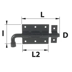 Verrou pistolet ø12 mm acier noir Afbat-Afbat - Tb Industrie Sas Clearance
