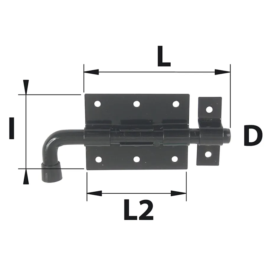 Verrou pistolet ø12 mm acier noir Afbat-Afbat - Tb Industrie Sas Clearance