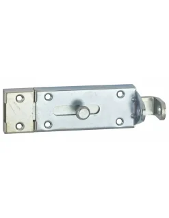 Thirard Verrou porte cadenas, longueur 150mm, pêne plat coulissant, gâche en acier cambré, acier zingué -