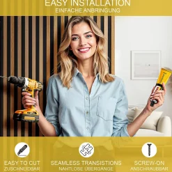 Vicco Panneau mural Chêne noir 8 pièces