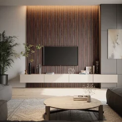 Vicco Panneau mural noyer/marron 12 pièces