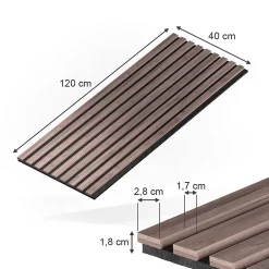 Panneau mural noyer/marron 8 pièces-Vicco Sale