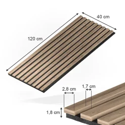 Vicco Panneau mural Noyer 8 pièces