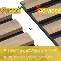 Vicco Panneau mural Noyer 8 pièces