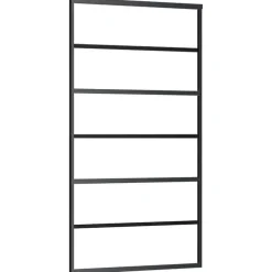 Porte coulissante Verre ESG et aluminium 102x205 cm Noir, 102 x 205 cm (l x H), 29.22kg-Vidaxl Online