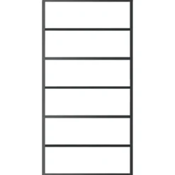 Porte coulissante Verre ESG et aluminium 102x205 cm Noir, 102 x 205 cm (l x H), 29.22kg-Vidaxl Online