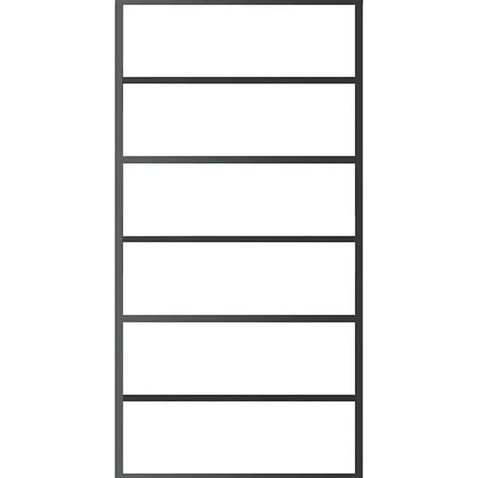 Porte coulissante Verre ESG et aluminium 102x205 cm Noir, 102 x 205 cm (l x H), 29.22kg-Vidaxl Online