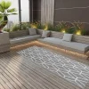 Tapis d'Extérieur Moquette de Terrasse Tapis de Balcon Tapis de Patio Moquette d'Intérieur Salle de Séjour Gris 317009-Vidaxl Best