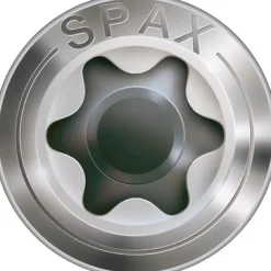 Spax Vis terrasse - Inox A4 bois dur - 6X60 mm - Filetage de fixation en 2 parties, pointe CUT - 100 vis