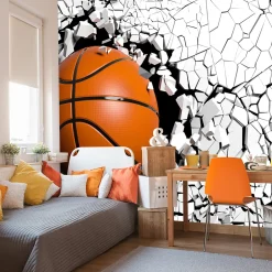 Muralo Vlieseline Papier Peint Photo BASKET-BALL Abstraction 3D Pour Chambre Enfants 90cm x 60cm