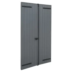 Volet battant aluminium anthracite - l.120 x H.175 cm - 2 vantaux-Fortia Hot