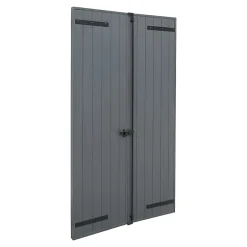 Fortia Volet battant aluminium anthracite - l.120 x H.135 cm - 2 vantaux