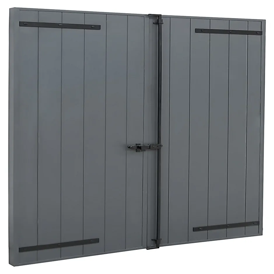 Volet battant aluminium anthracite - l.120 x H.125 cm - 2 vantaux-Fortia Online