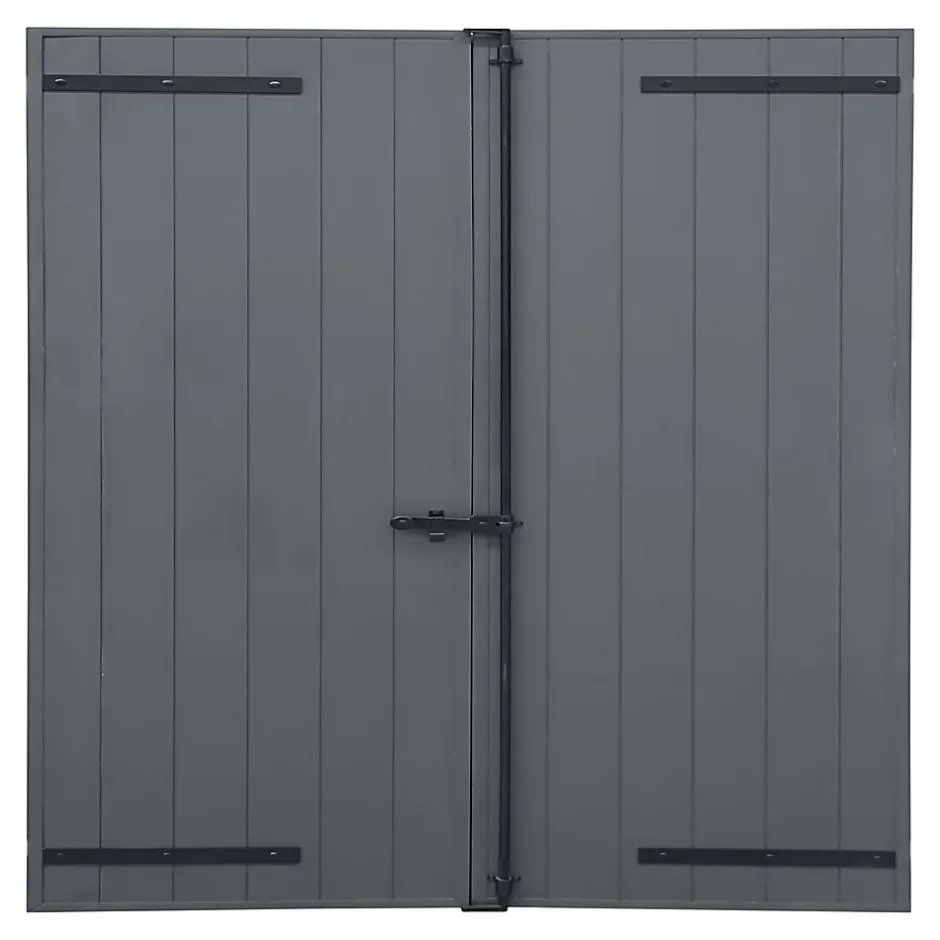 Volet battant aluminium anthracite - l.120 x H.125 cm - 2 vantaux-Fortia Online