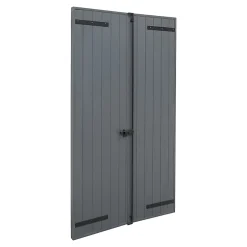 Fortia Volet battant aluminium anthracite - l.100 x H.175 cm - 2 vantaux