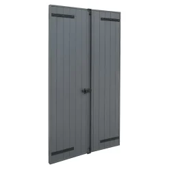 Volet battant aluminium anthracite - l.100 x H.115 cm - 2 vantaux-Fortia Outlet