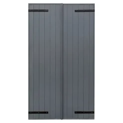 Volet battant aluminium anthracite - l.100 x H.115 cm - 2 vantaux-Fortia Outlet