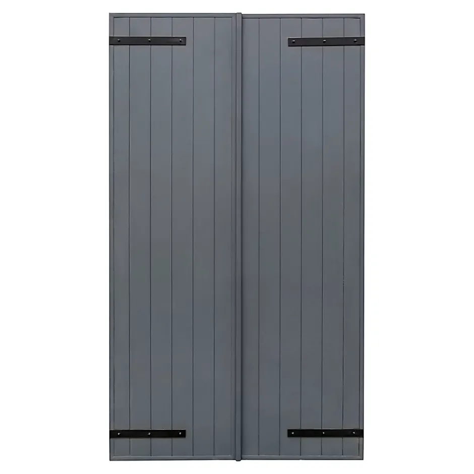 Fortia Volet battant aluminium anthracite - l.140 x H.215 cm - 2 vantaux