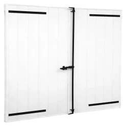 Volet battant aluminium blanc - l.120 x H.125 cm - 2 vantaux-Fortia Clearance