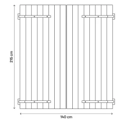 Volet battant bois naturel - l.140 x H.215 cm - 2 vantaux-Fortia Sale