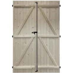 Volet battant bois naturel - l.120 x H.205 cm - 2 vantaux-Fortia Outlet