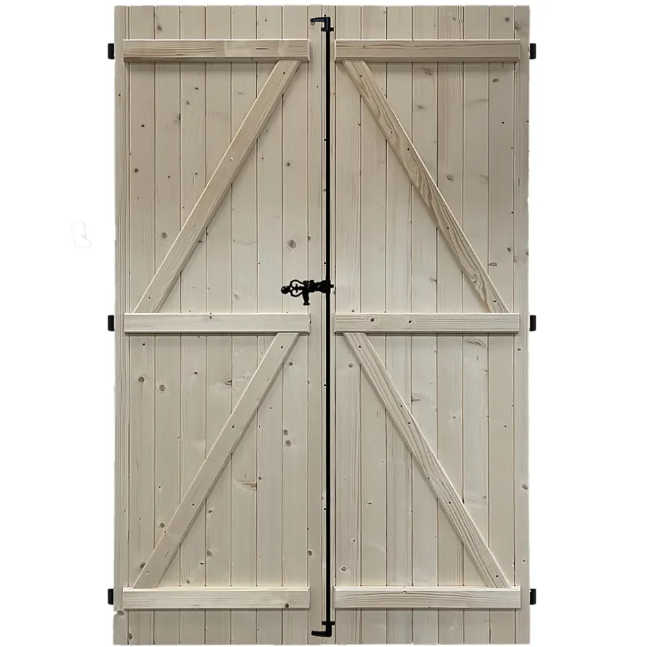 Volet battant bois naturel - l.120 x H.225 cm - 2 vantaux-Fortia New