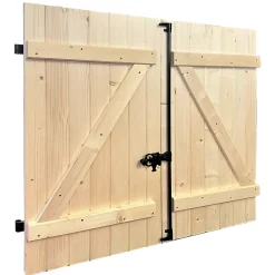 Fortia Volet battant bois naturel - l.100 x H.95 cm - 2 vantaux