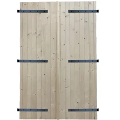 Fortia Volet battant bois naturel - l.120 x H.215 cm - 2 vantaux