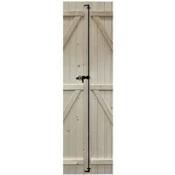 Fortia Volet battant bois naturel - l.80 x H.215 cm - 1 vantail