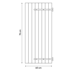 Volet battant bois naturel - l.60 x H.75 cm - 1 vantail-Fortia Discount