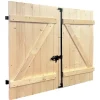 Fortia Volet battant bois naturel - l.100 x H.75 cm - 2 vantaux