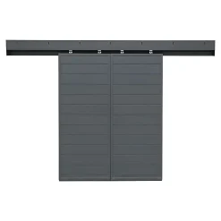 Fortia Volet coulissant aluminium anthracite - l.120 x H.135 cm - 2 vantaux