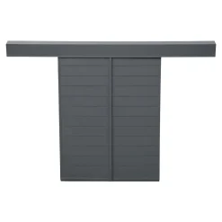 Volet coulissant aluminium anthracite - l.90 x H.135 cm - 2 vantaux-Fortia Clearance