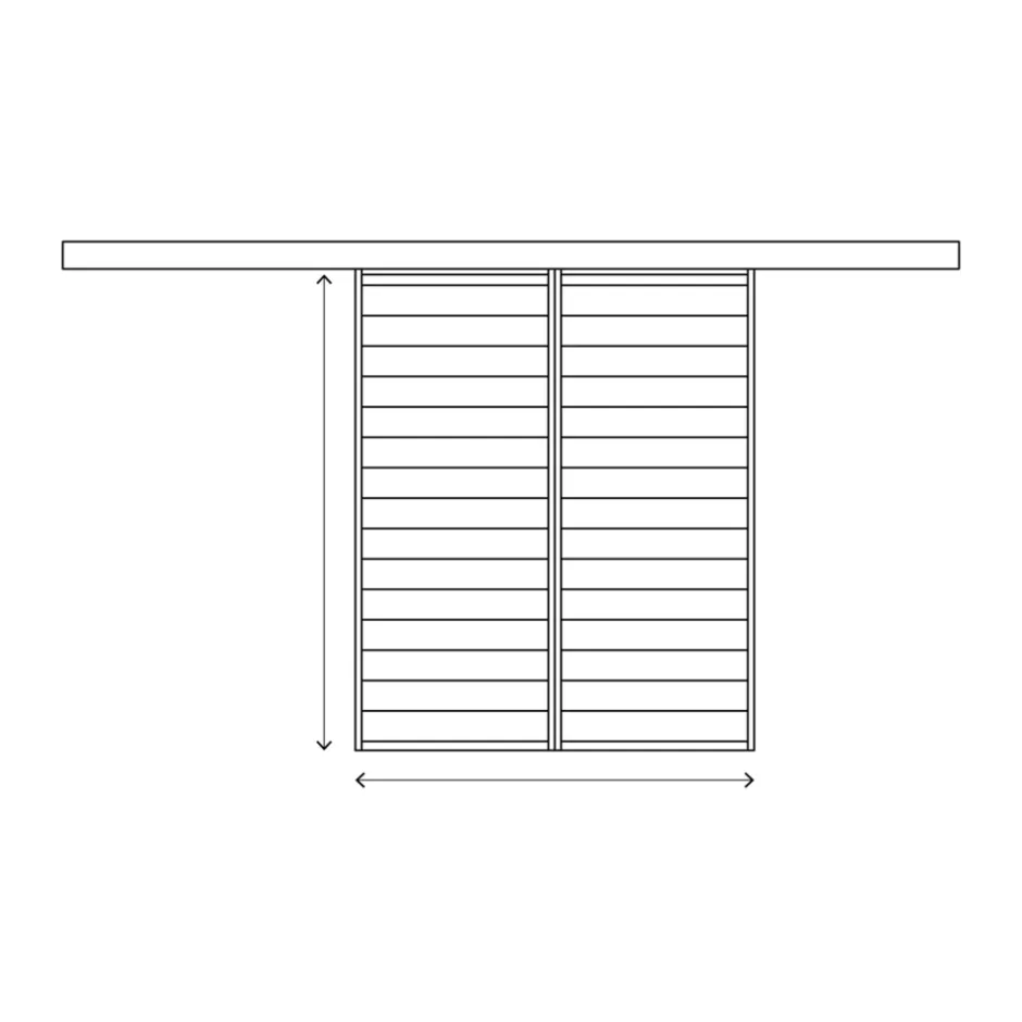 Volet coulissant aluminium anthracite - l.90 x H.135 cm - 2 vantaux-Fortia Clearance