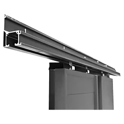 Volet coulissant aluminium anthracite - l.90 x H.135 cm - 2 vantaux-Fortia Clearance