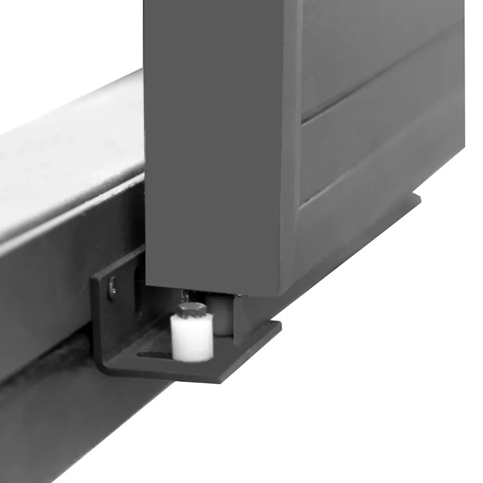 Volet coulissant aluminium anthracite - l.90 x H.135 cm - 2 vantaux-Fortia Clearance