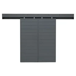 Volet coulissant aluminium anthracite - l.100 x H.125 cm - 2 vantaux-Fortia Hot