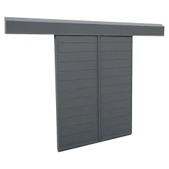 Fortia Volet coulissant aluminium anthracite - l.100 x H.135 cm - 2 vantaux