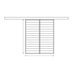 Fortia Volet coulissant aluminium anthracite - l.120 x H.125 cm - 2 vantaux