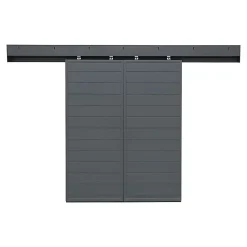 Fortia Volet coulissant aluminium anthracite - l.120 x H.125 cm - 2 vantaux