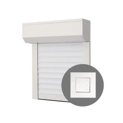 Volet-Moustiquaire Volet Roulant ALU H170 cm x L150 cm Electrique Filaire Blanc