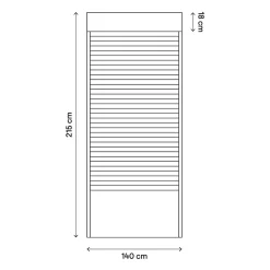 Fortia Volet roulant aluminium anthracite - ouverture motorisée - - l.140 x H.215 cm