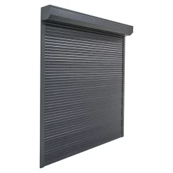 Volet roulant aluminium anthracite - ouverture motorisée - - l.120 x H.225 cm-Fortia Sale