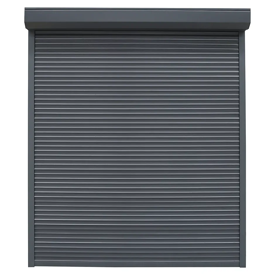 Volet roulant aluminium anthracite - ouverture motorisée - - l.120 x H.225 cm-Fortia Sale