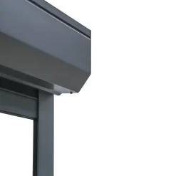 Volet roulant aluminium anthracite - ouverture motorisée - - l.100 x H.155 cm-Fortia Outlet